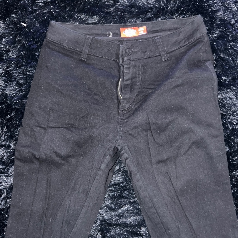 Black flare work pants
